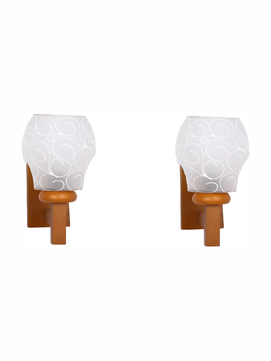 

Afast White 2 Pieces Glass Wall Lamps