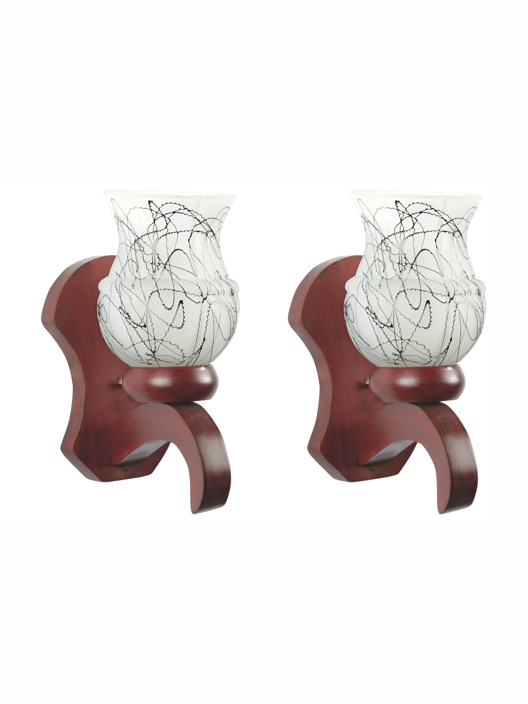 

Afast White Abstract Shaped Glass Wall Lamp