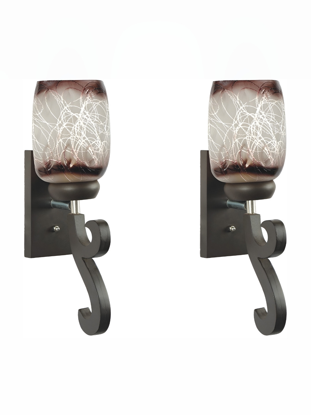 

Afast Brown 2 Pieces Glass Wall Lamps