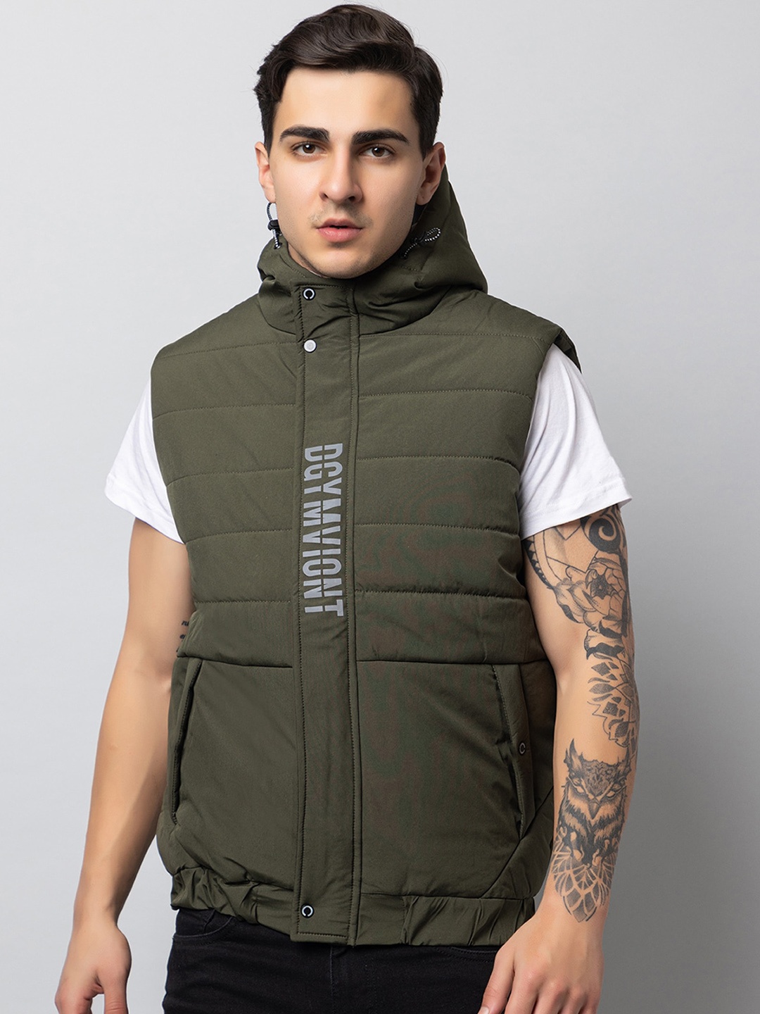 

Xohy Hooded Lightweight Padded Jacket, Olive