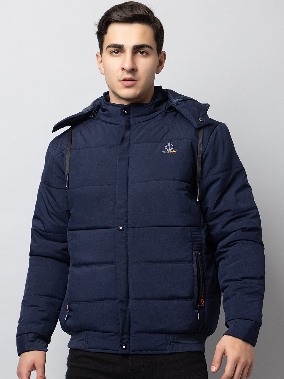 

Xohy Hooded Lightweight Padded Jacket, Navy blue