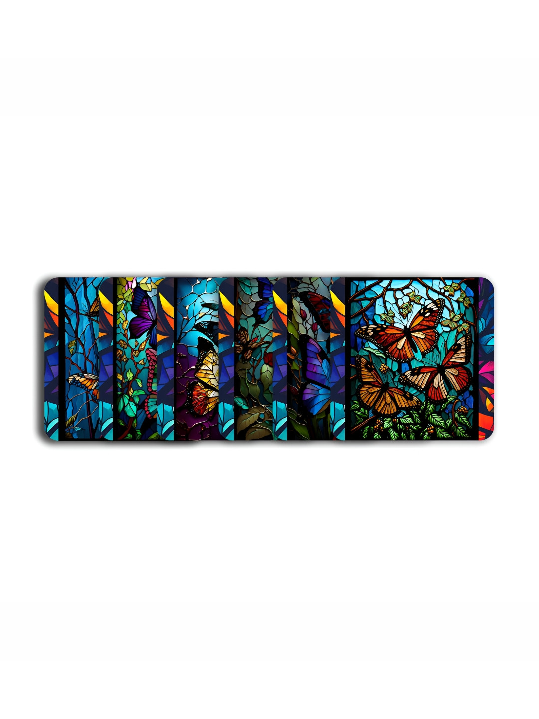 

CLAWCRAFTS Blue & Red 6 Pieces Printed Wooden Square Coasters