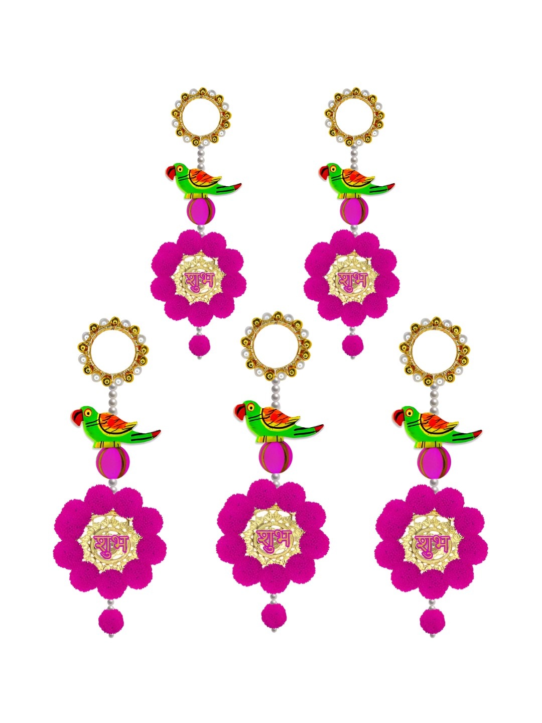 

iHandikart Pink 5 Pieces Wall Hanging