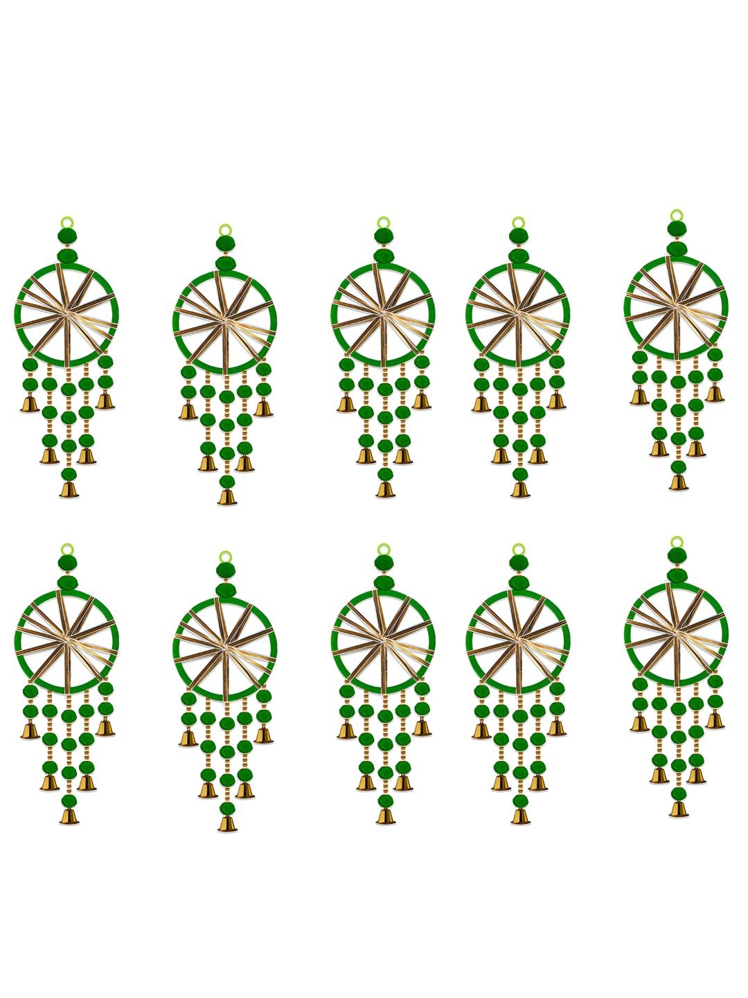 

iHandikart Green 10 Pieces Hanging Festive Decor