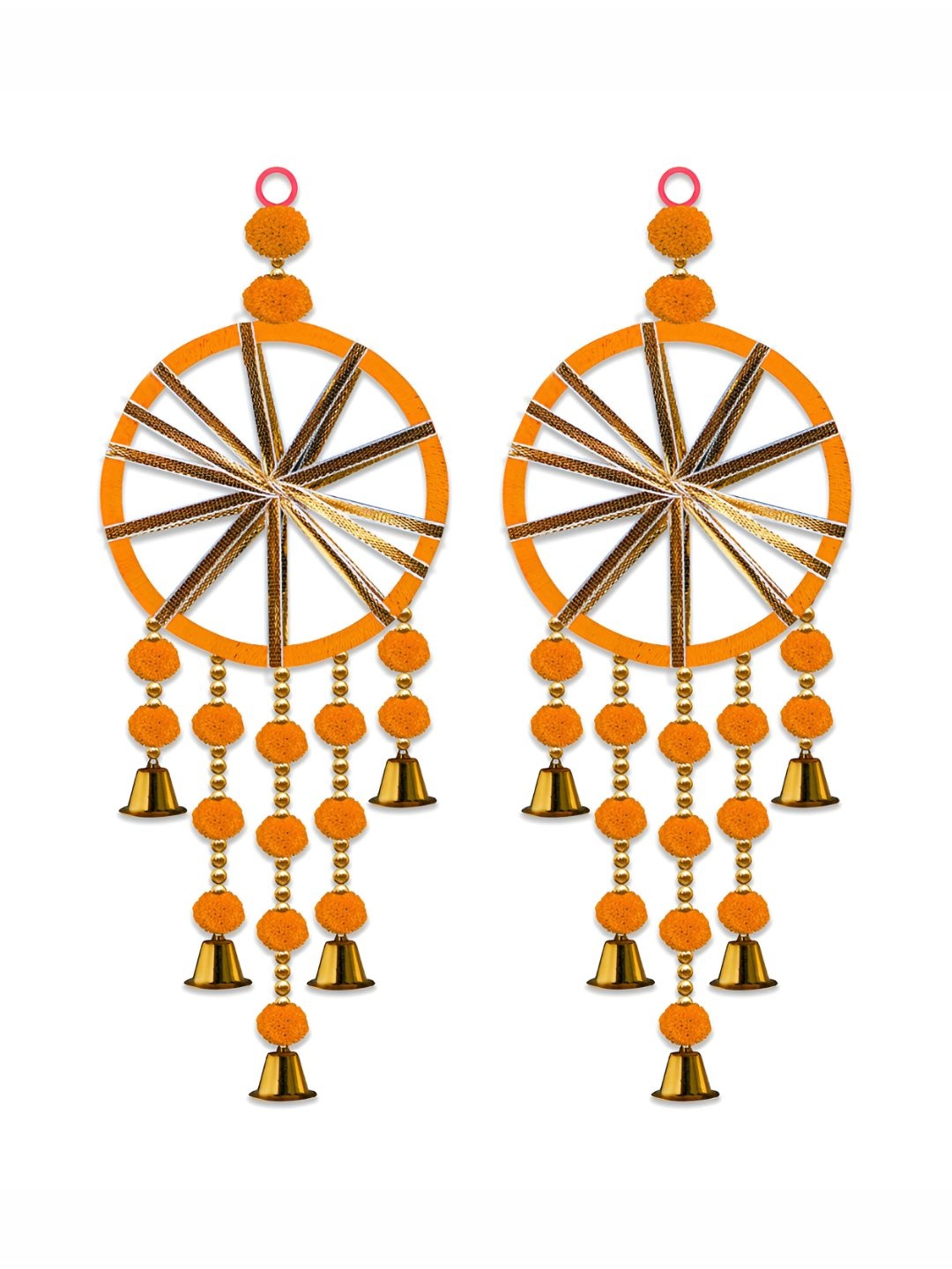 

iHandikart Orange 2 Pieces Hanging Festive Decor