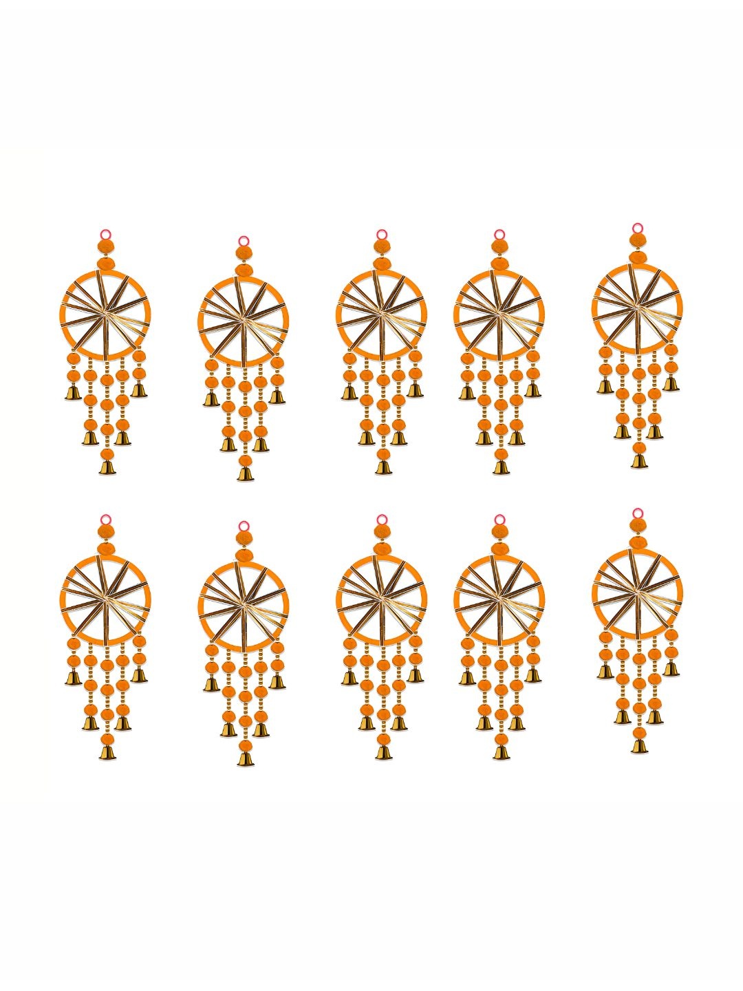 

iHandikart Orange 10 Pieces Hanging Festive Decor
