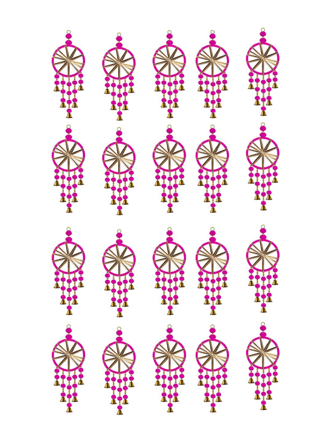 

iHandikart Pink & Gold Toned 20 Pieces Decorative Wall Door Hangings