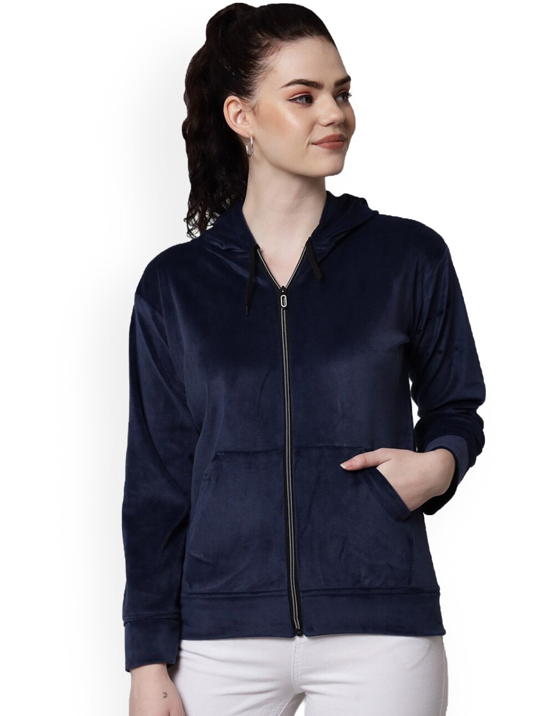 

Funday Fashion Hooded Bomber Jacket, Navy blue