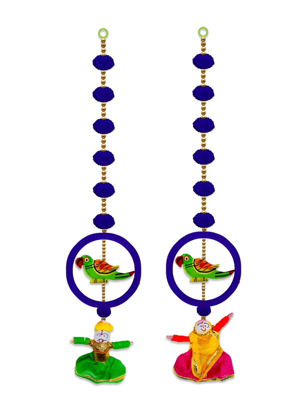 

iHandikart Blue & Green 2Pcs Hanging Festive Decor