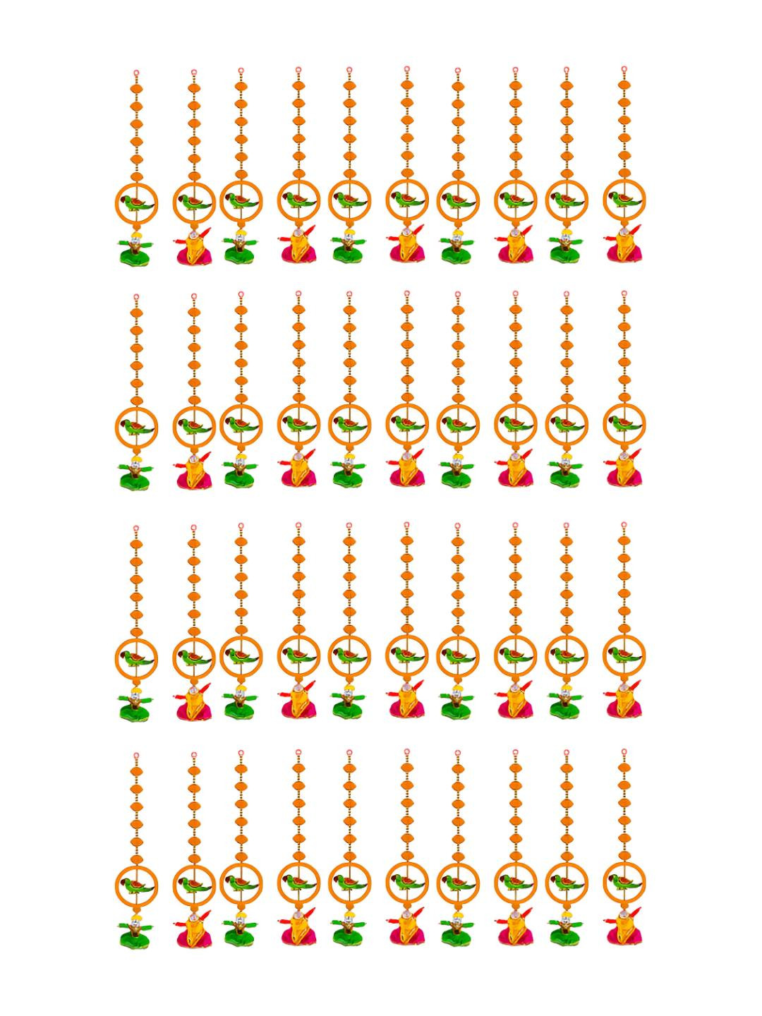 

iHandikart Orange & Green 20 Pieces Hanging Garlands