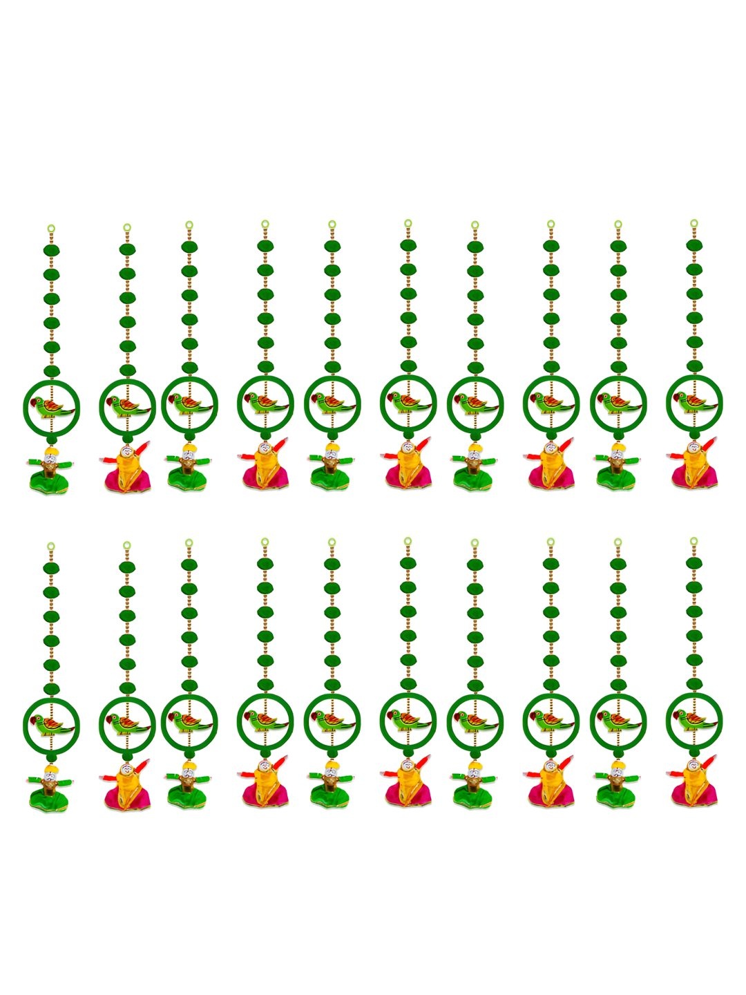 

iHandikart Green & Yellow 20Pieces Hanging Festive Decor