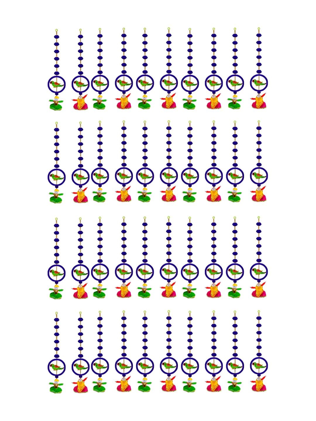 

iHandikart Blue & Green 40Pcs Hanging Festive Decor