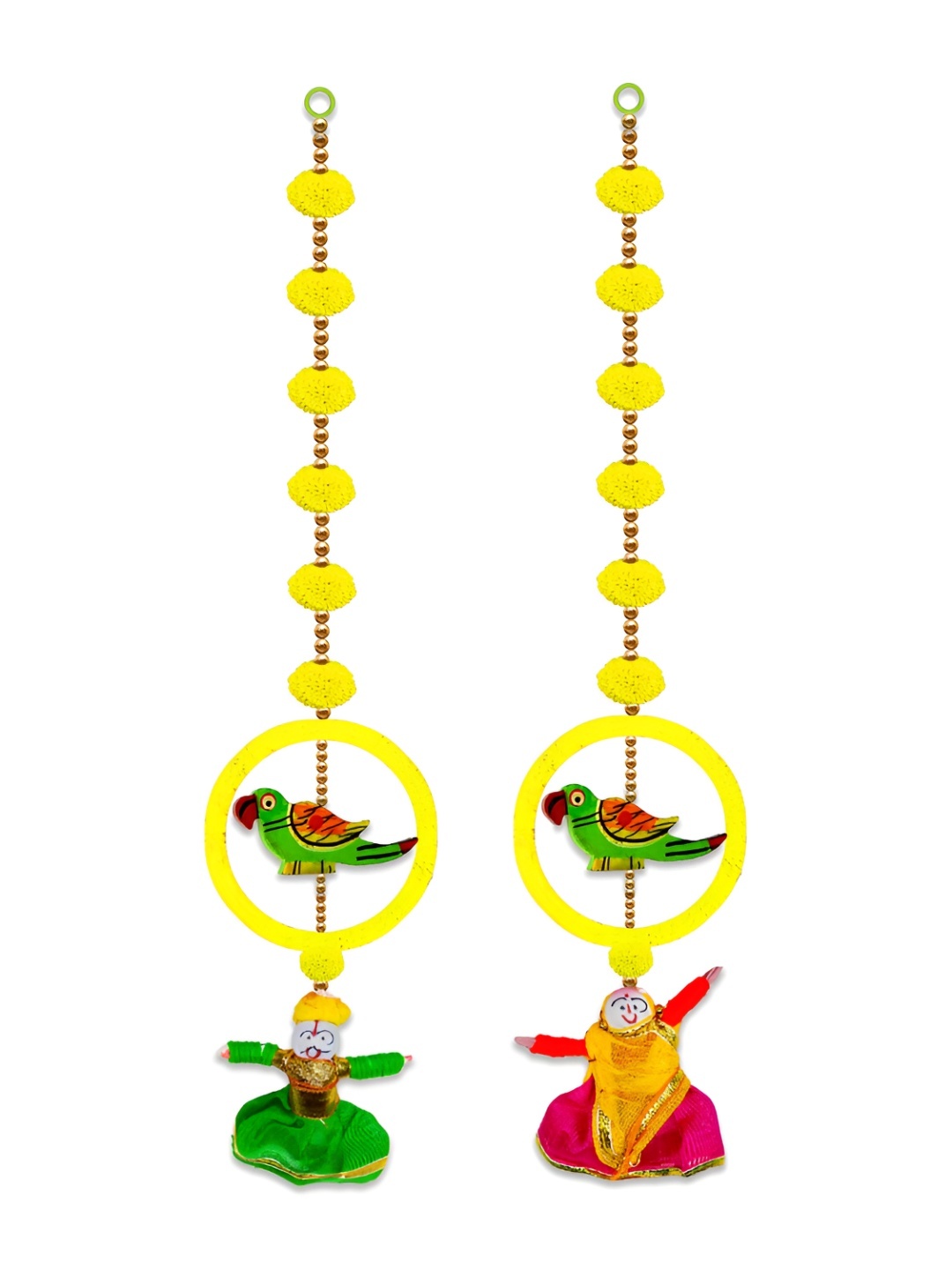 

iHandikart Yellow & Green 2 Pieces Decorative Hangings Wall Decor