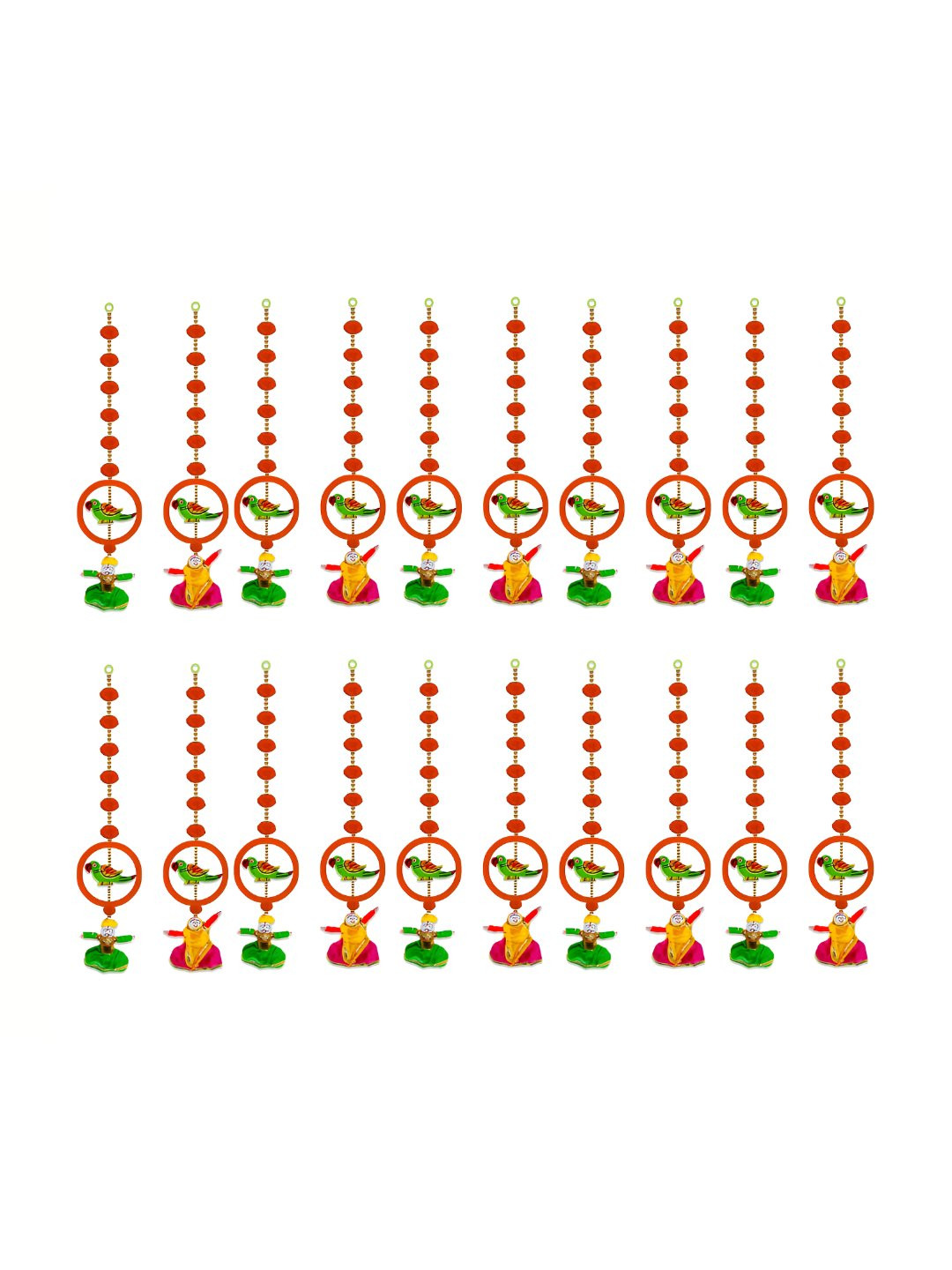 

iHandikart Red & Green 10pcs Hanging Festive Decor
