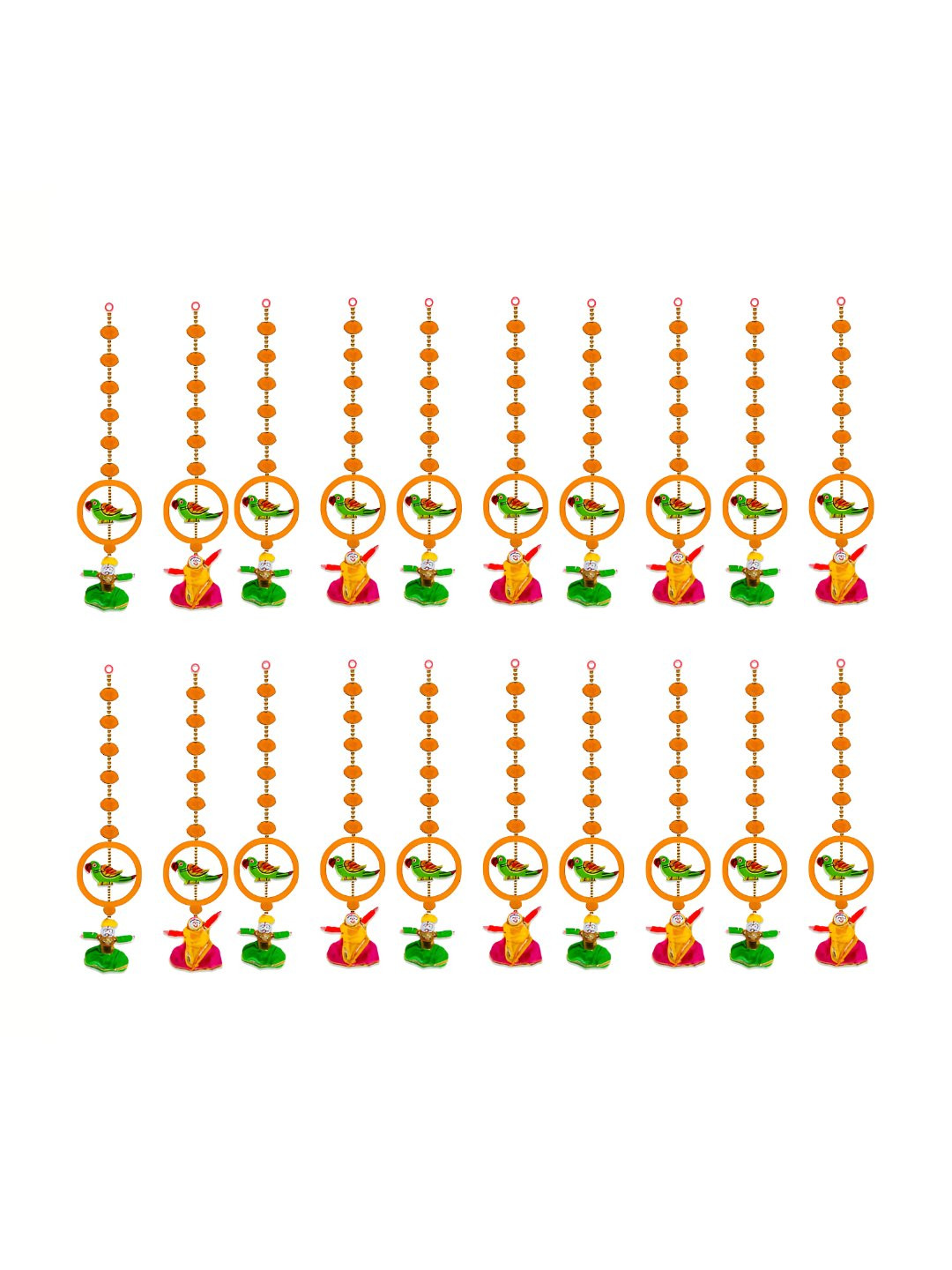 

iHandikart Orange & Green 10Pieces Hanging Festive Decor