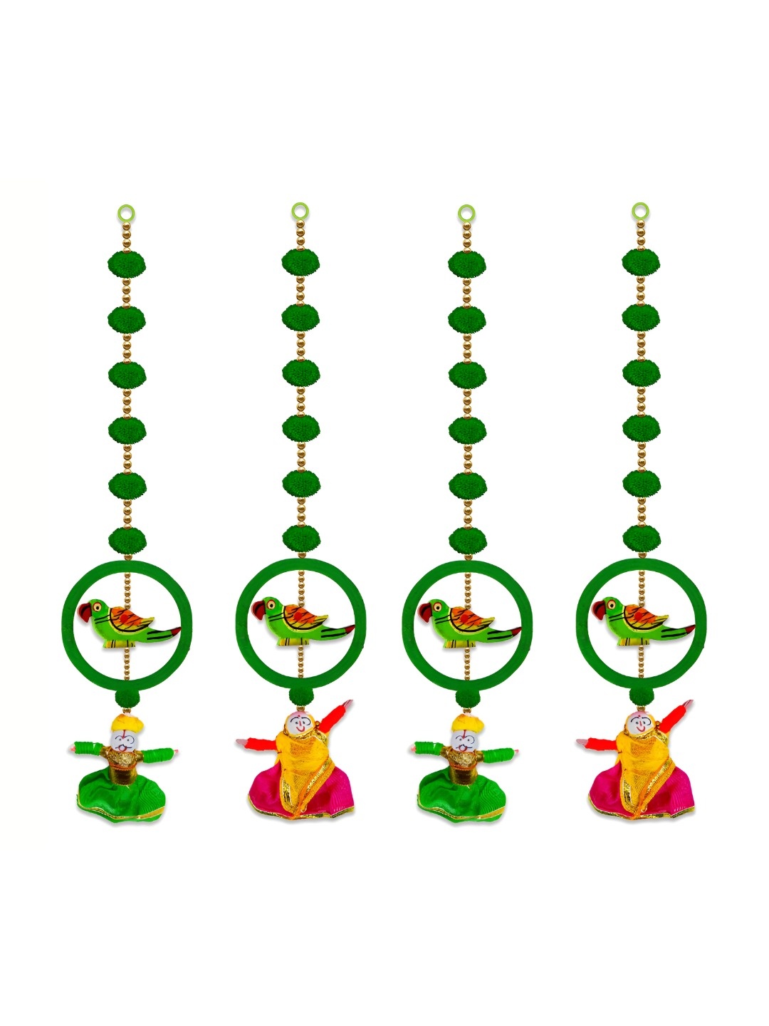 

iHandikart Green 4 Pieces Hanging Festive Decor