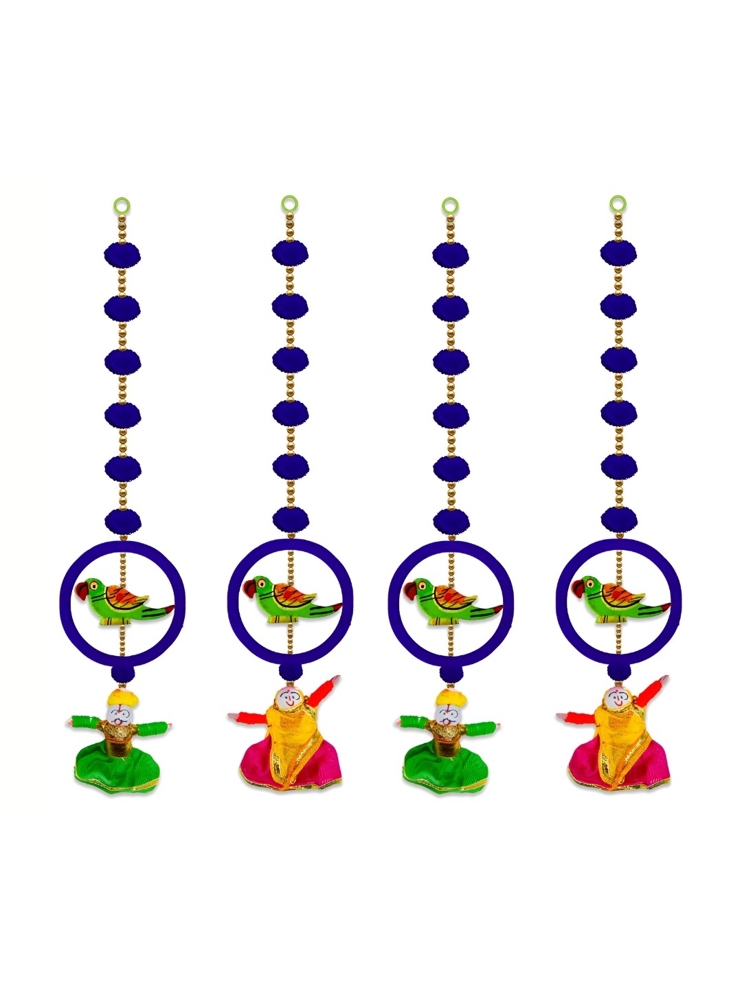 

iHandikart Blue 4 Pieces Puppet Pair Hangings