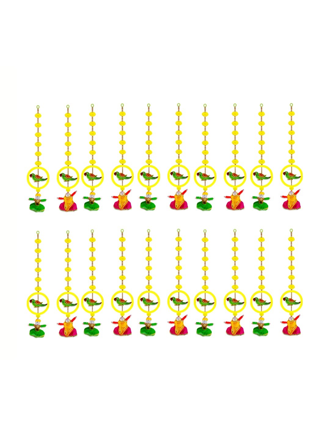 

iHandikart Yellow & Green 20 Pieces Hanging Festive Decor