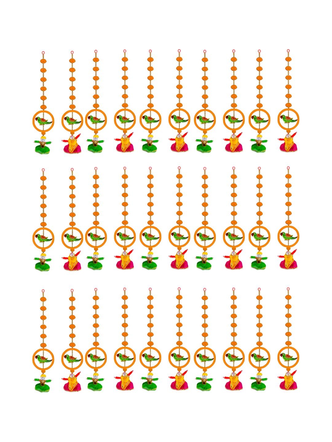 

iHandikart Orange & Green 30 Pieces Hanging Festive Decor