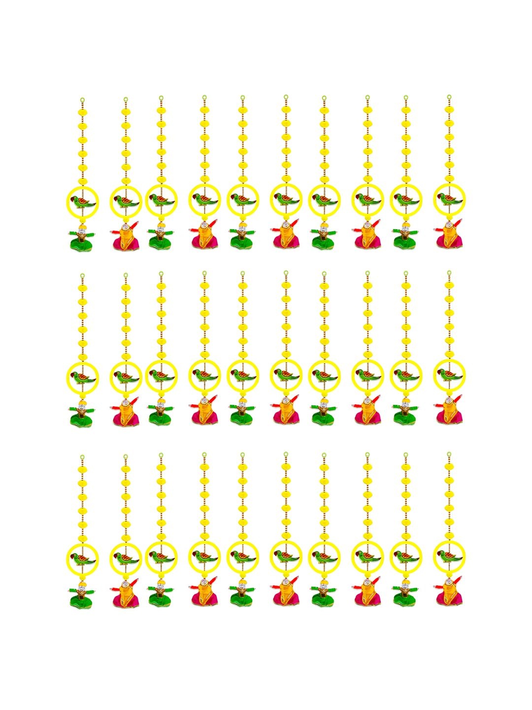 

iHandikart Yellow & Green 30Pieces Hanging Festive Decor