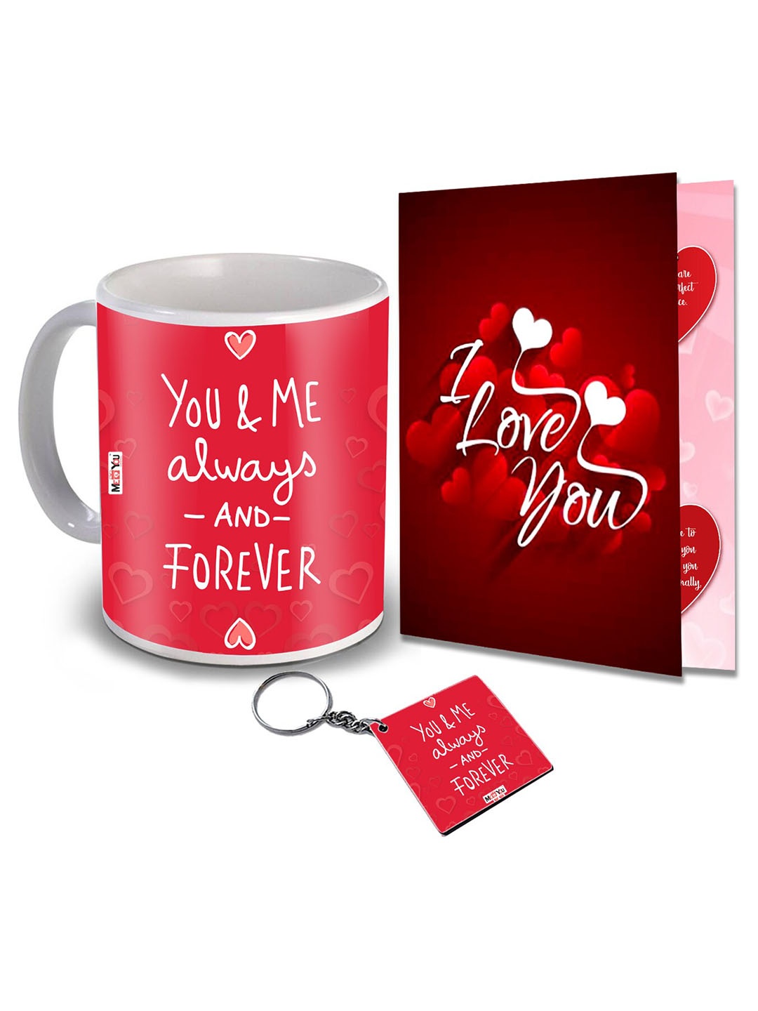 

ME & YOU White & Red 3 Pieces Valentines Day Gift Set