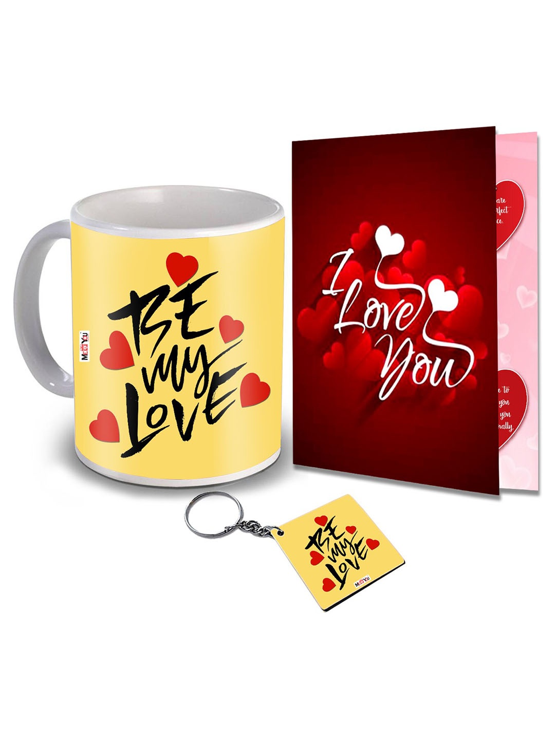 

ME & YOU Yellow & Red Printed Ceramic Home Gift Set