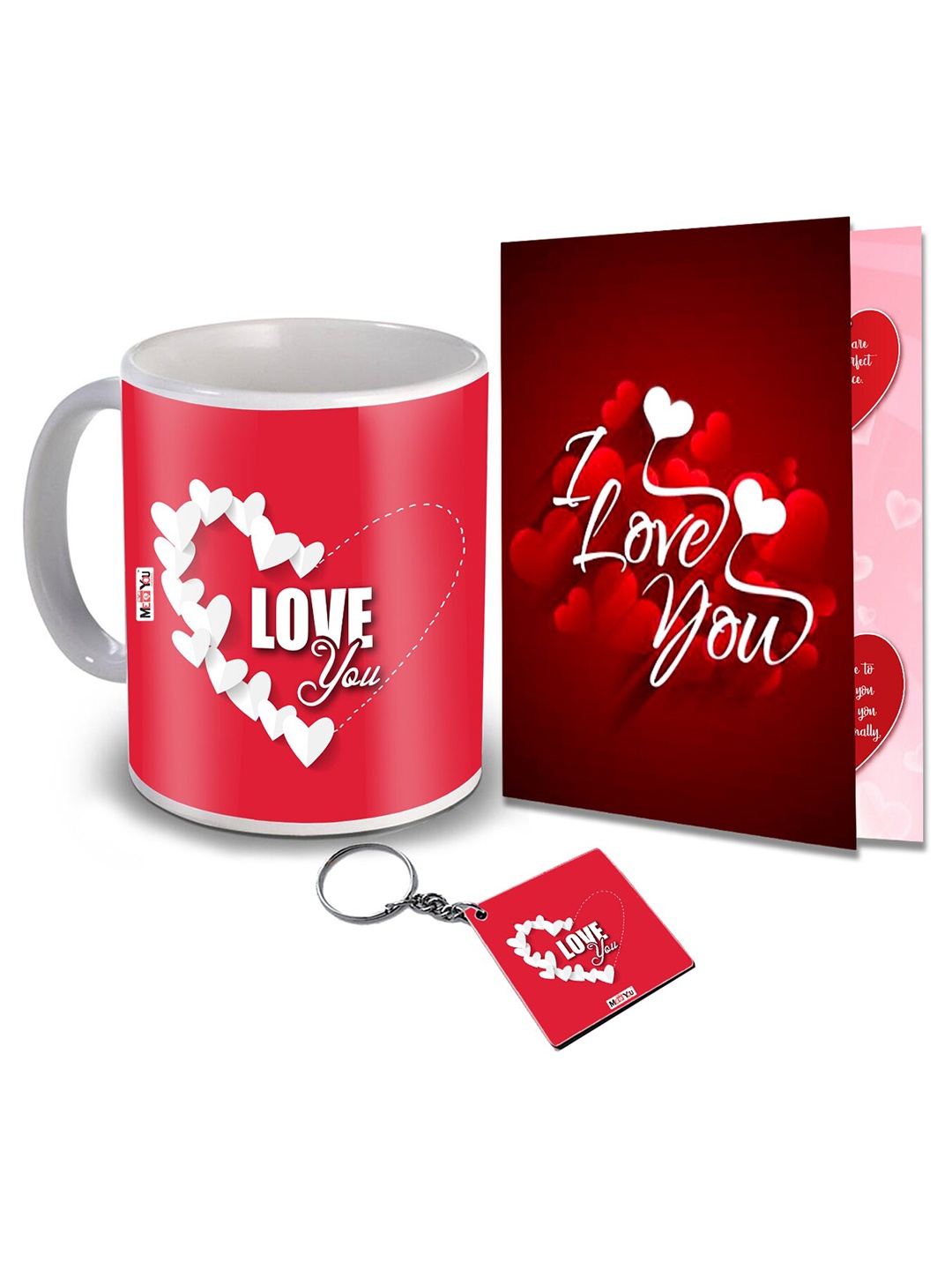 

ME & YOU White & Red 3 Pieces Valentines Day Gift Set