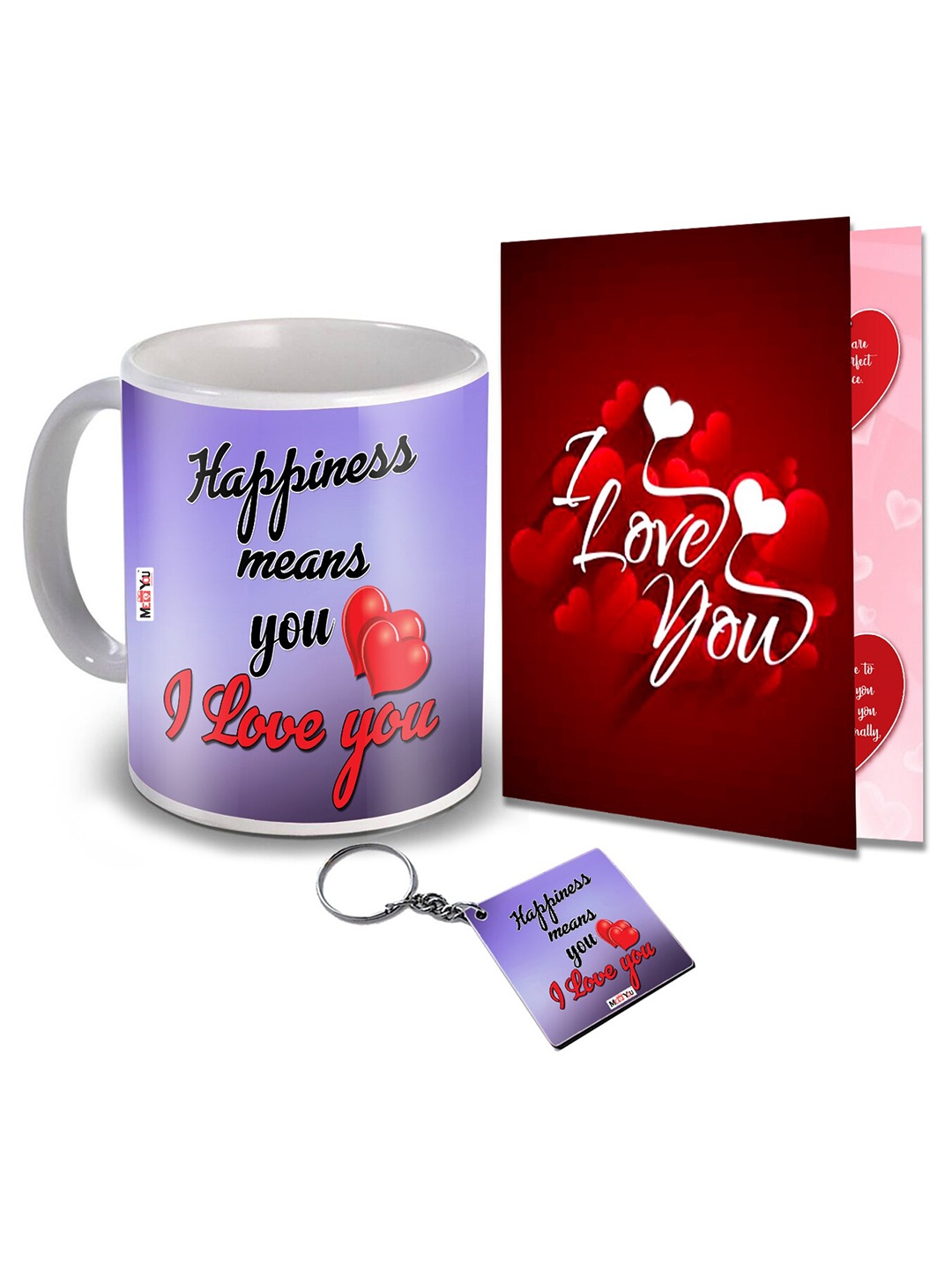

ME & YOU Blue Red 3 Pieces Printed Home Gift Set