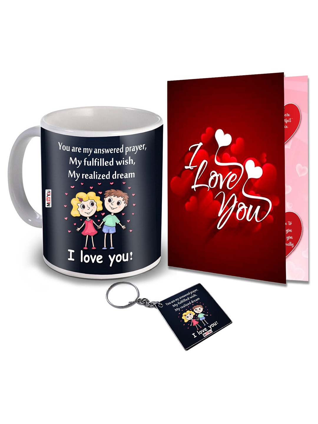 

ME & YOU Blue & Red 3 Pieces Printed Valentines Day Gift Set