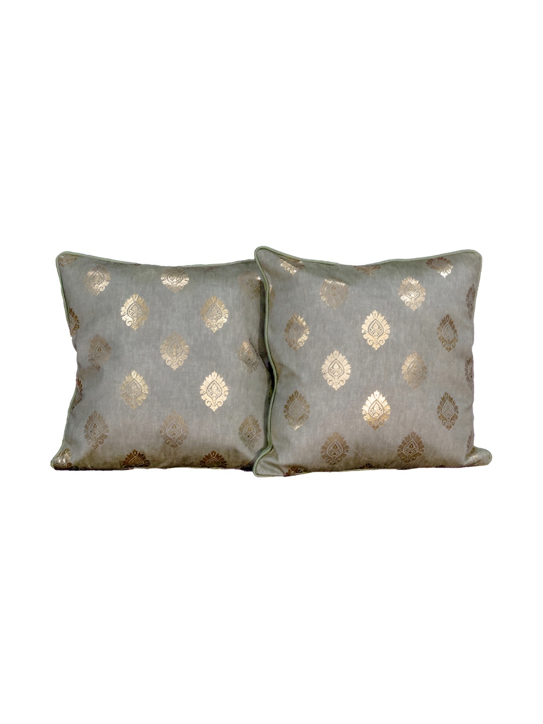 

CASA-NEST Brown Ethnic Motifs Printed Velvet Square Cushion Cover