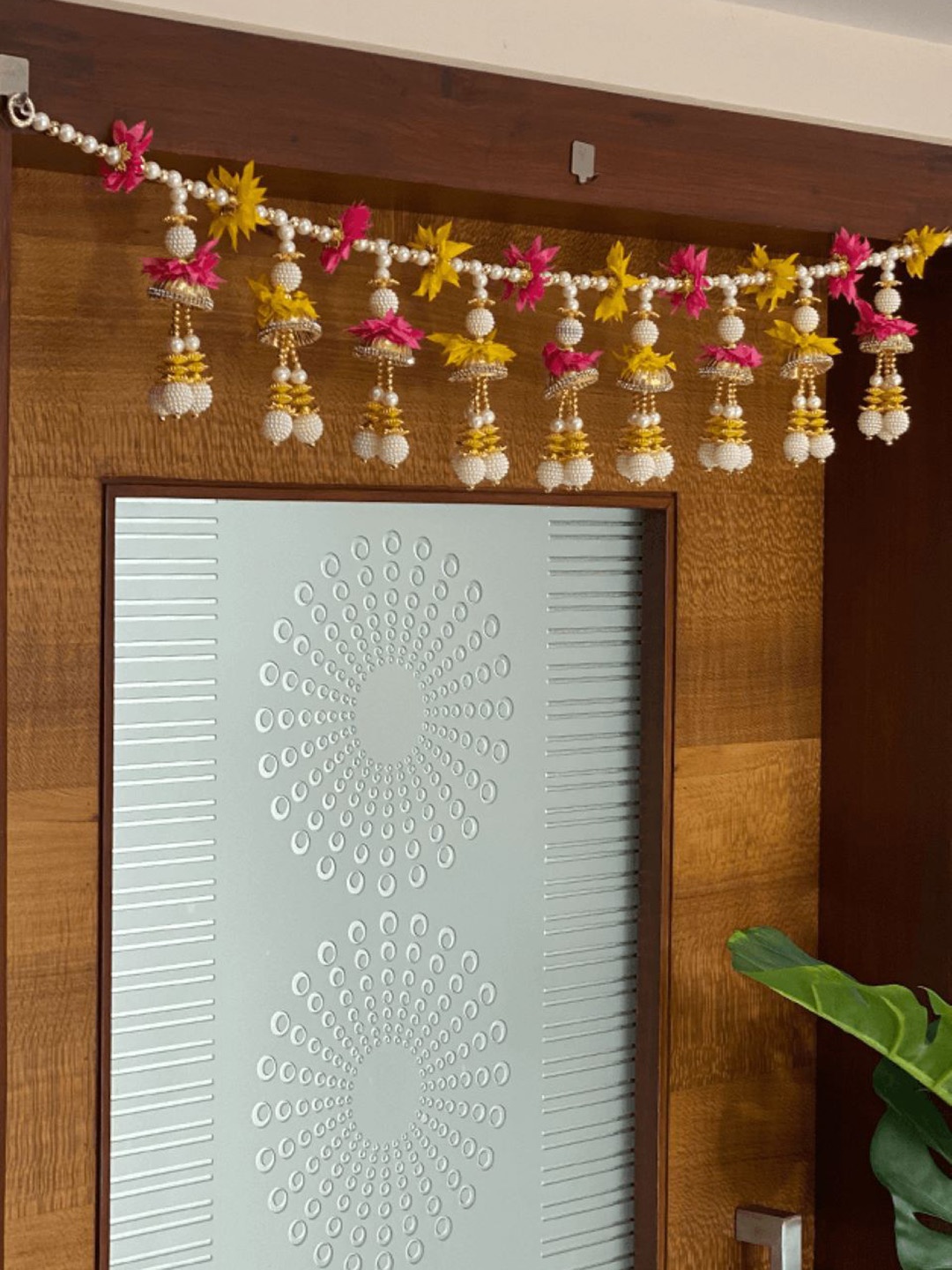 Mason Home Pink & White Floral Thoran Festive Decor