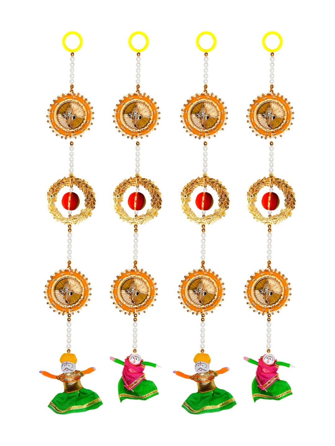 

iHandikart Orange Coloured 2 Pieces Hanging Strings