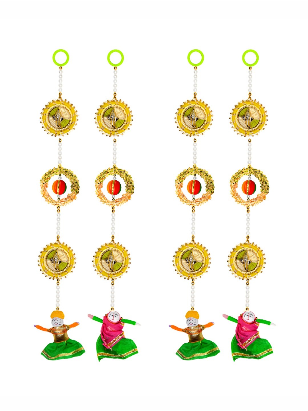 

iHandikart Yellow & Red 4Pieces Hanging Festive Decor