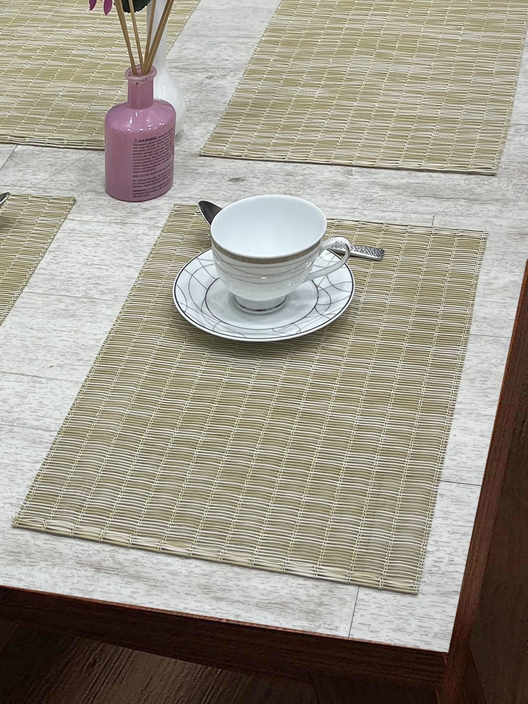 

BIANCA Alpine Beige 6 Pieces Woven Table Placemats