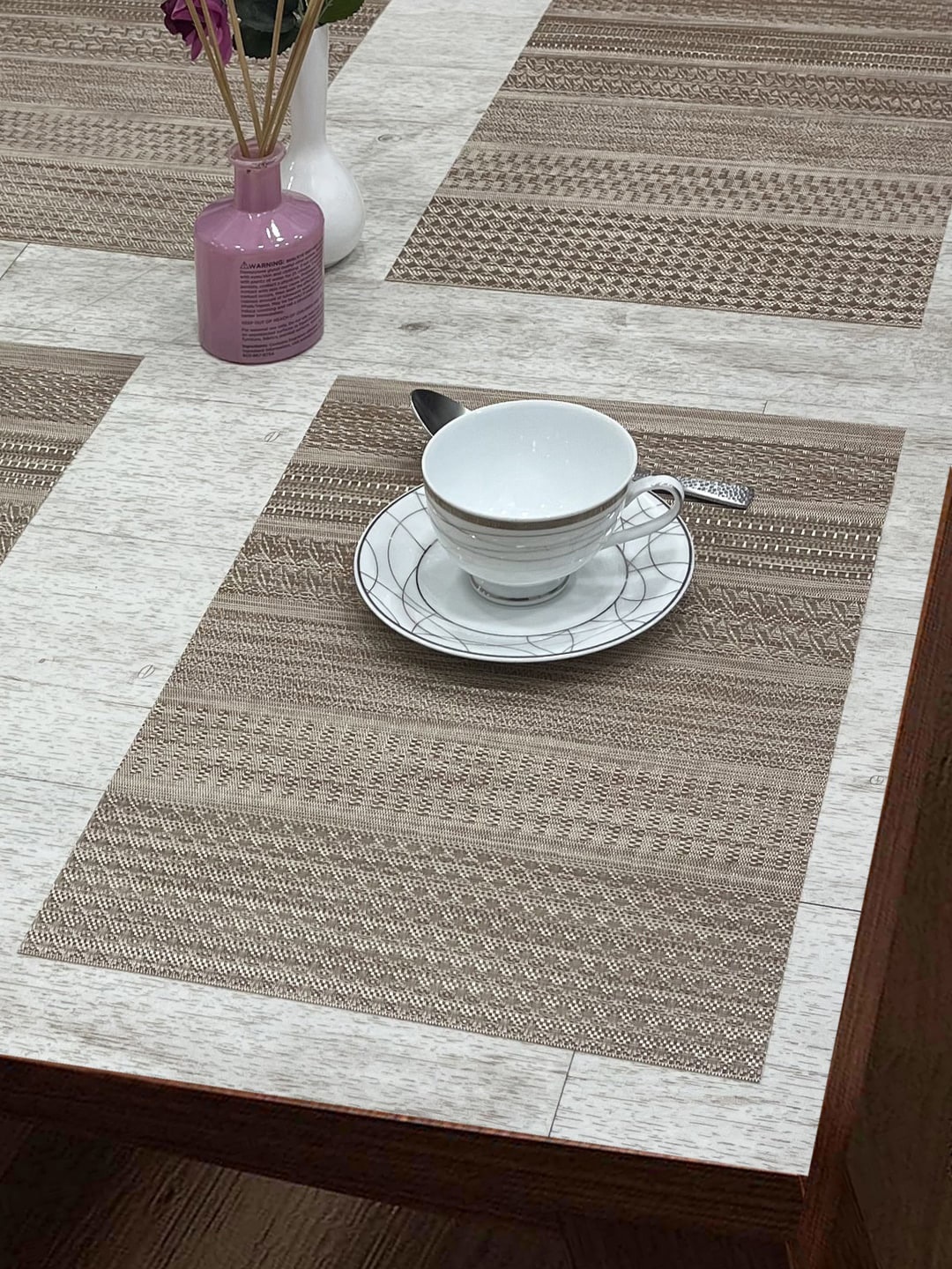 

BIANCA Alpine Beige 6 Pieces Woven Table Placemats