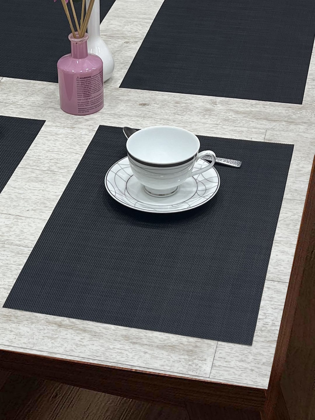 

BIANCA Alpine Grey 6 Pieces Rectangular Table Placemats