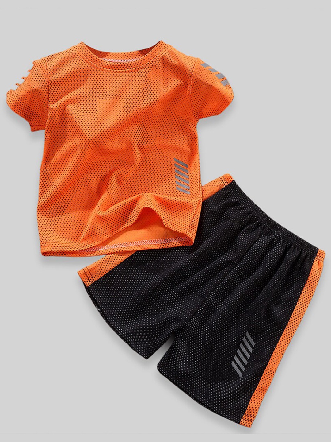 

INCLUD Boys Printed T-shirt with Shorts, Orange