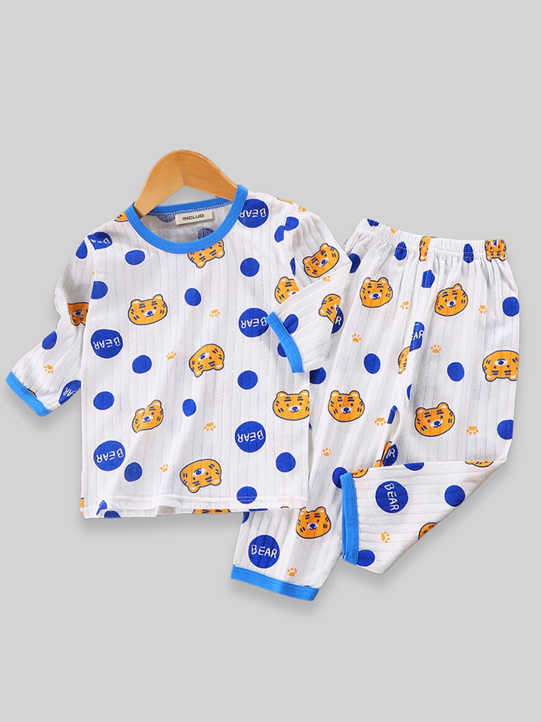 

INCLUD Boys Conversational Printed T-shirt with Pyjamas, White