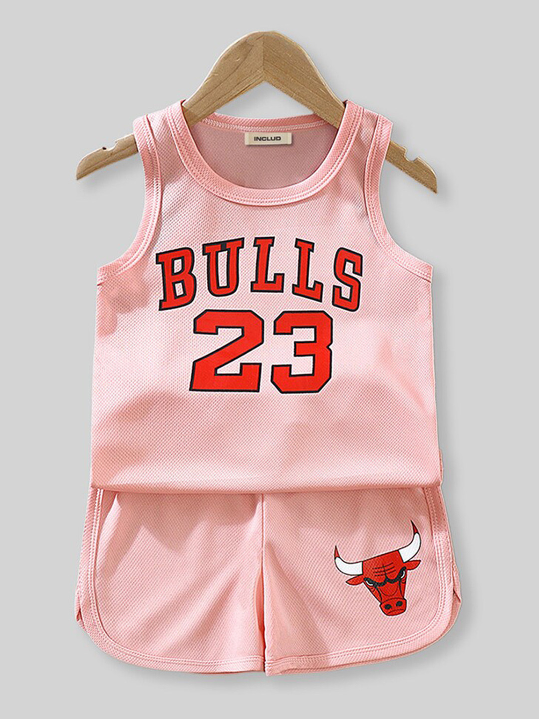 

INCLUD Boys Printed Sleeveless Clothing Set, Pink