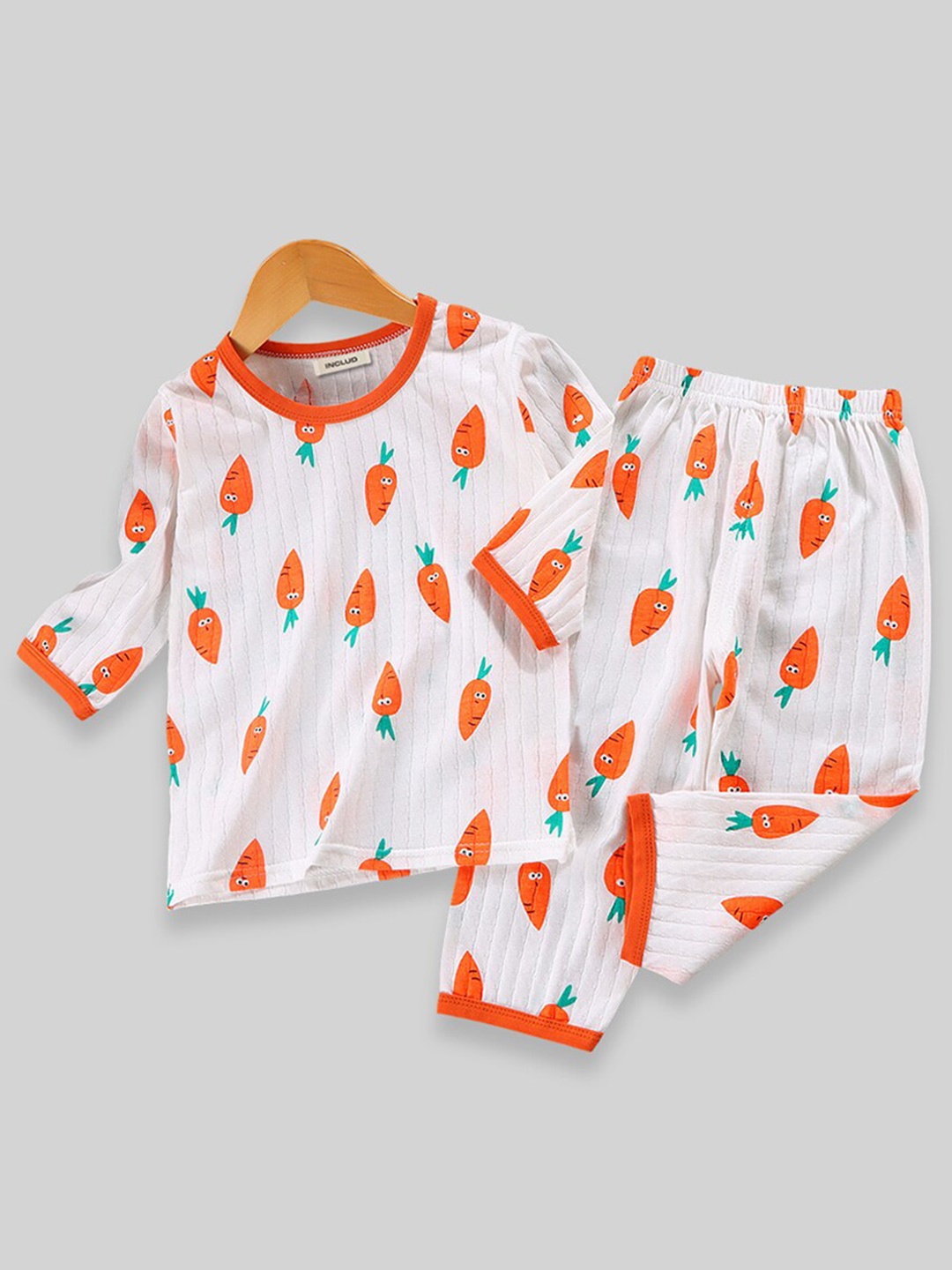 

INCLUD Boys Graphic Printed Top With Trousers, White