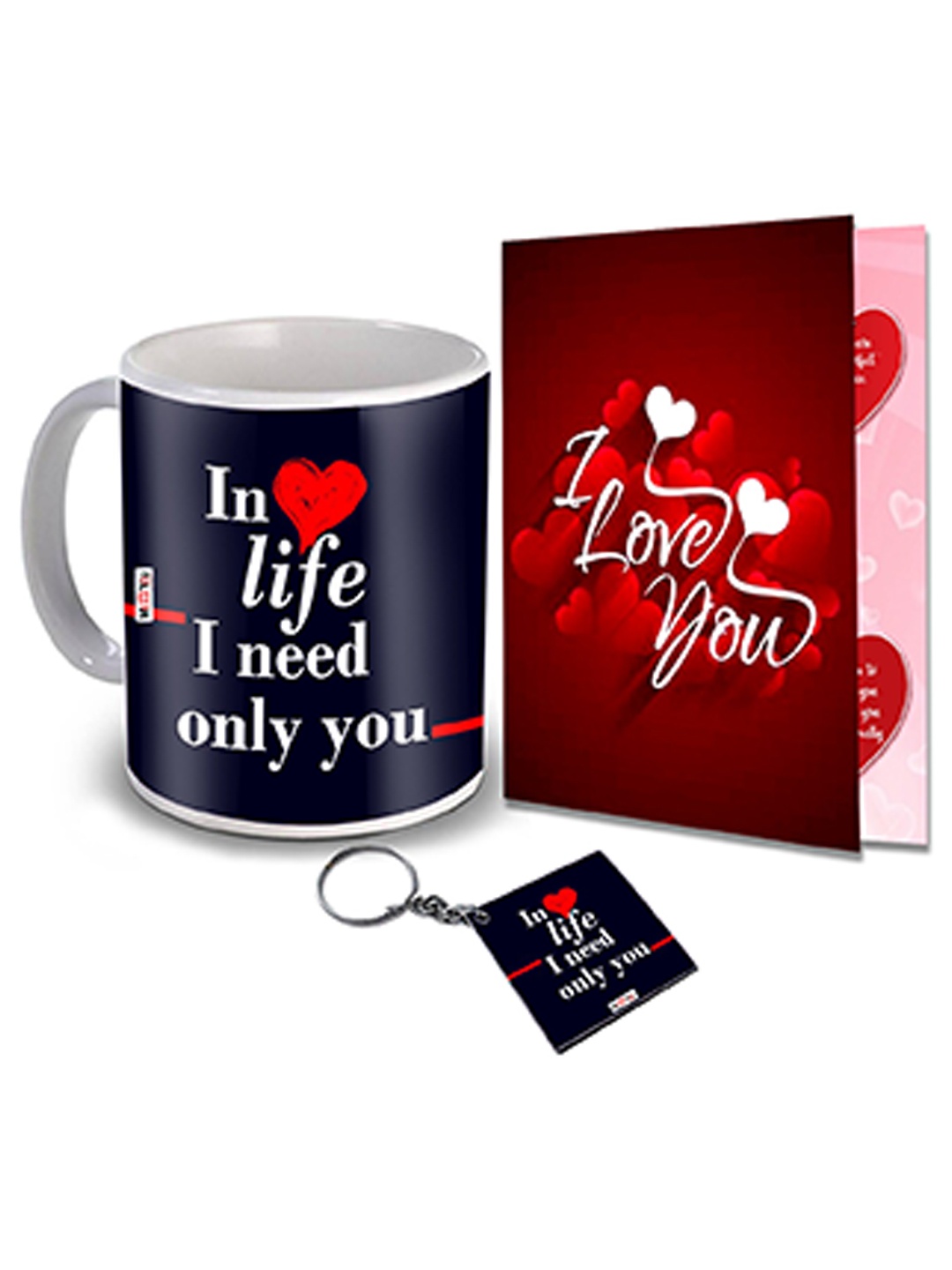

ME & YOU Blue & Red 3 Pieces Printed Valentines Day Gift Set