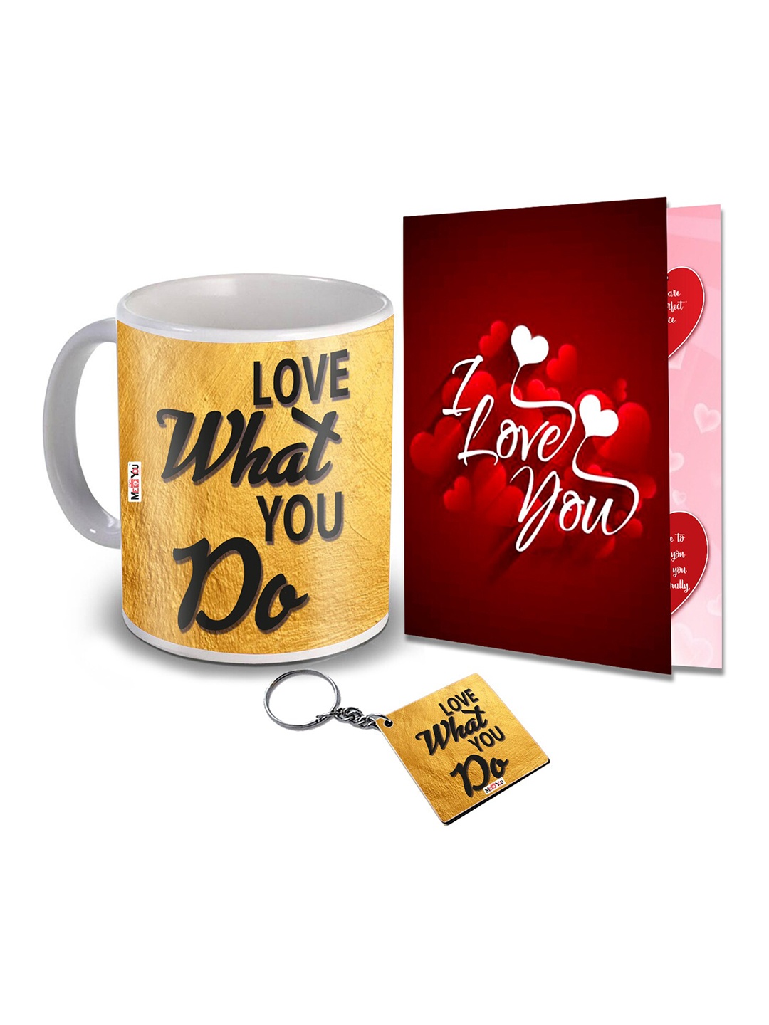 

ME & YOU Yellow & Red Printed Ceramic Home Gift Set