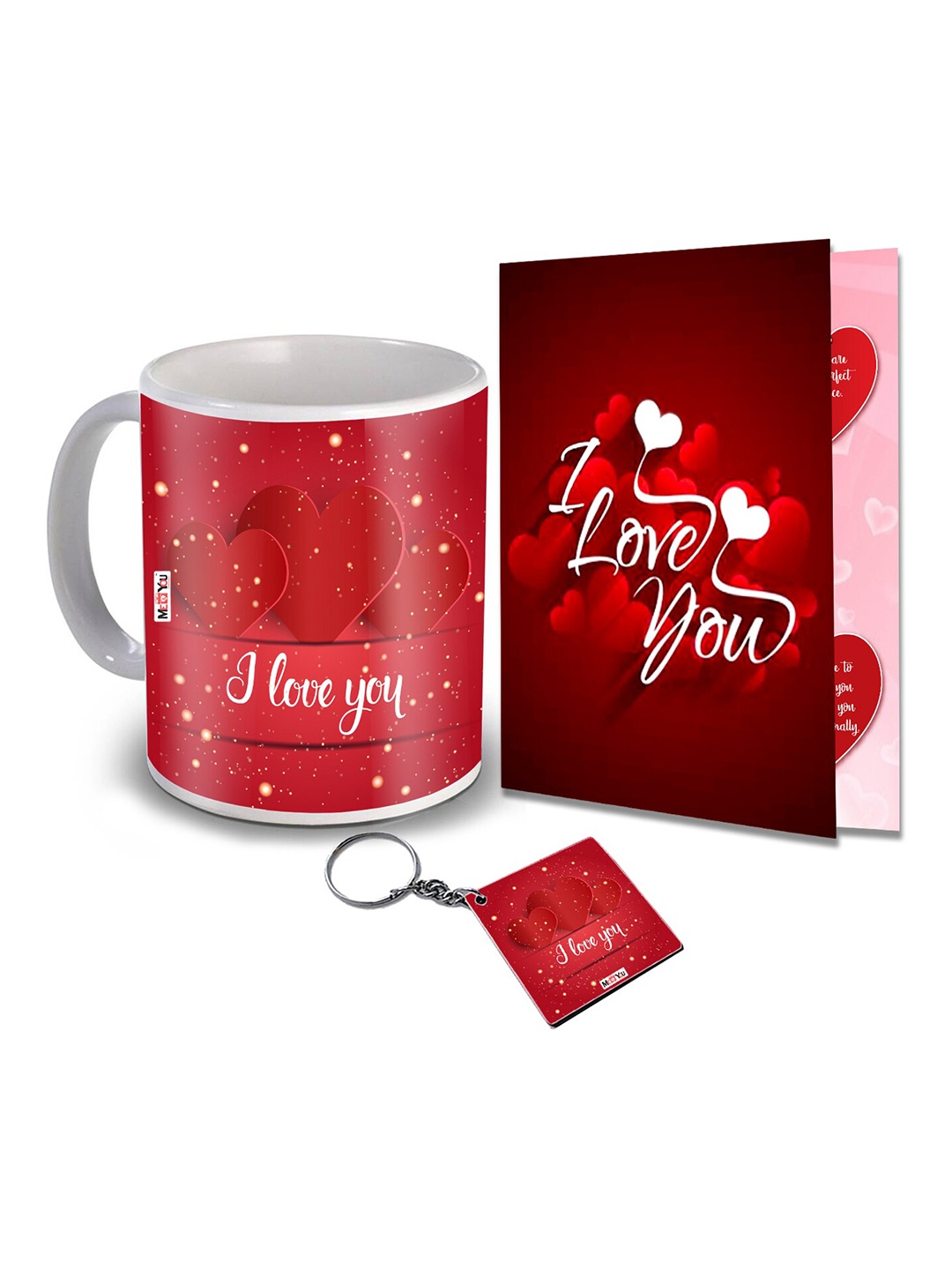 

ME & YOU White & Red Printed Ceramic Home Gift Set