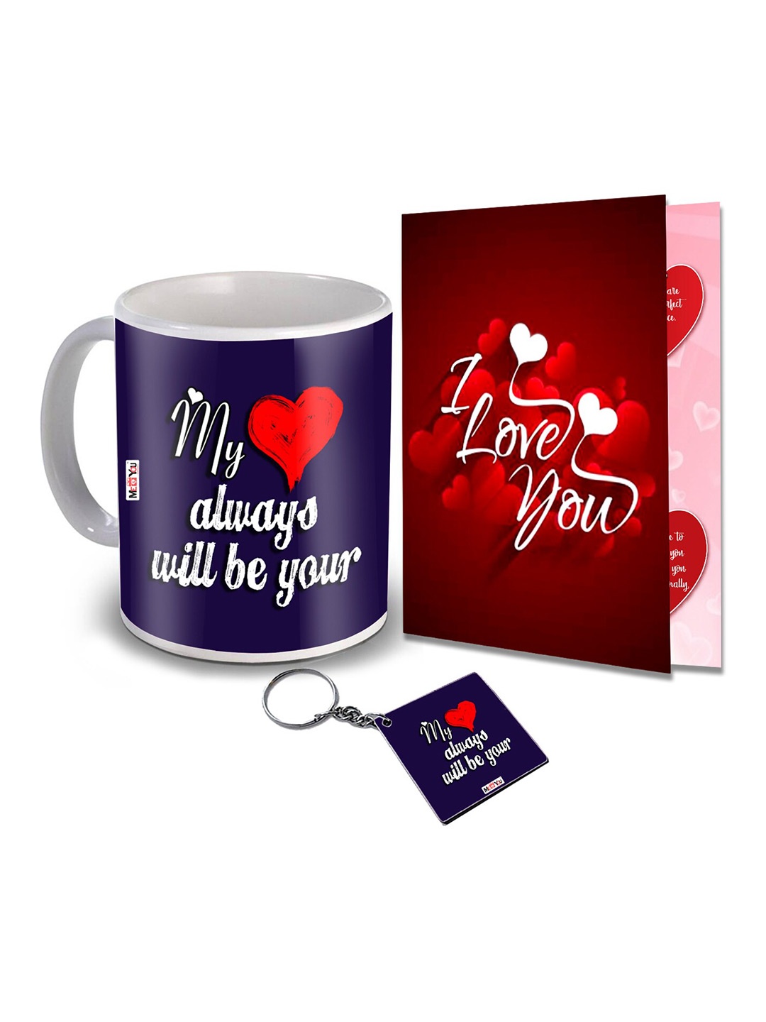 

ME & YOU Blue & Red 3 Pieces Printed Valentines Day Gift Set