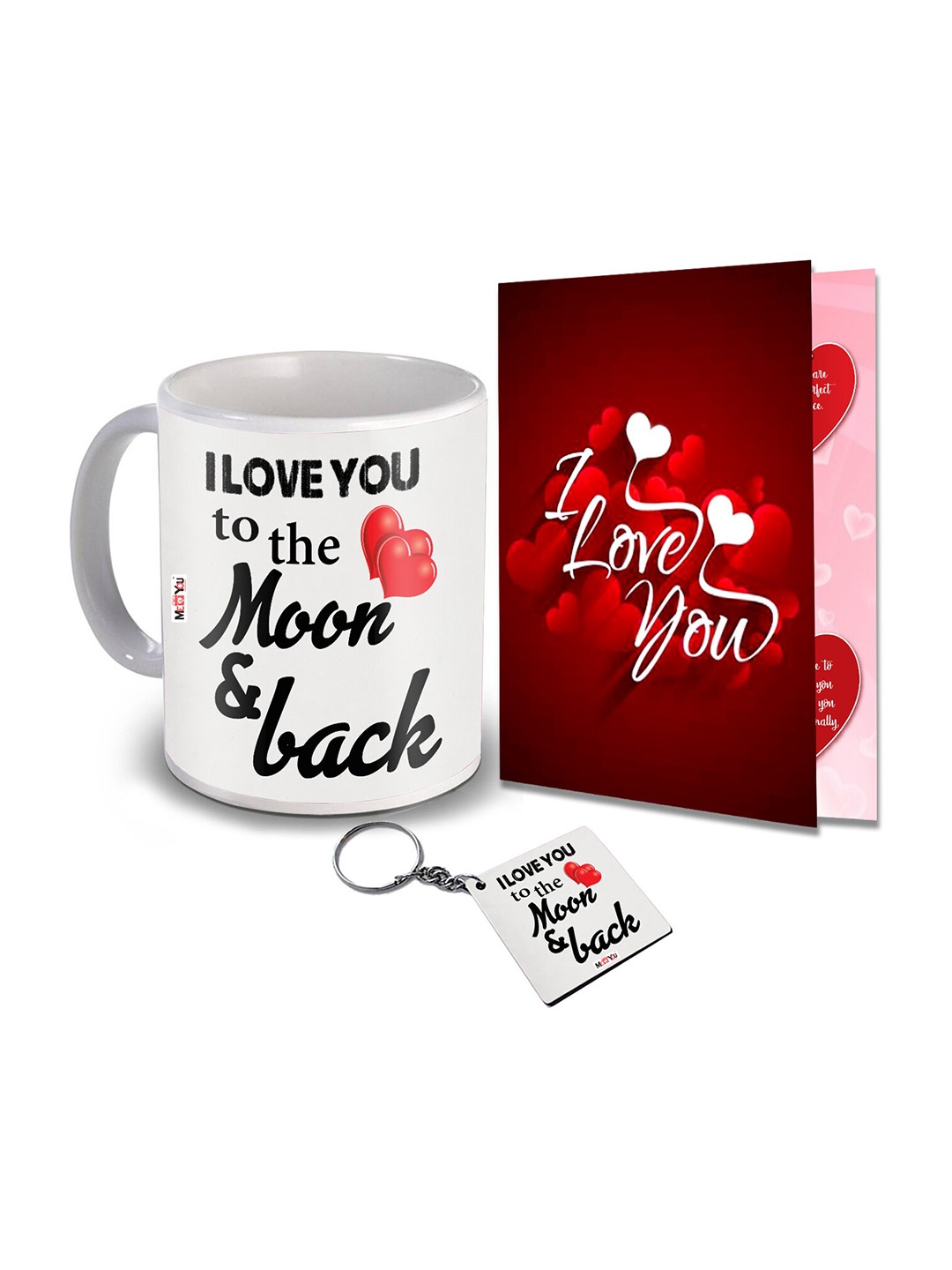 

ME & YOU White & Red 3 Pieces Printed Valentines Day Gift Set