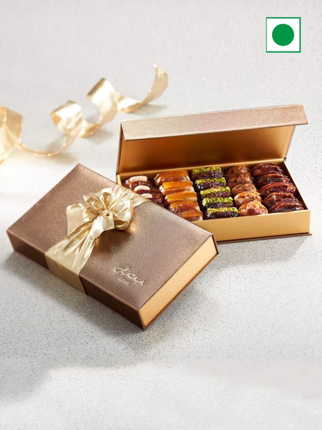 

Bateel Assorted Filled Dates With Box -425 gm, Brown