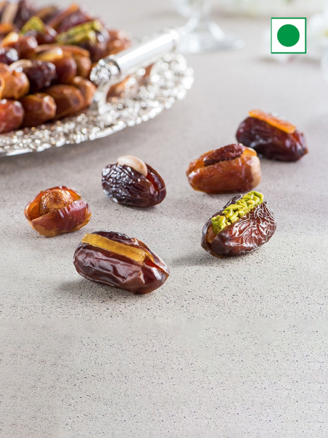 

Bateel Assorted Filled Dates Box -1 kg, Brown
