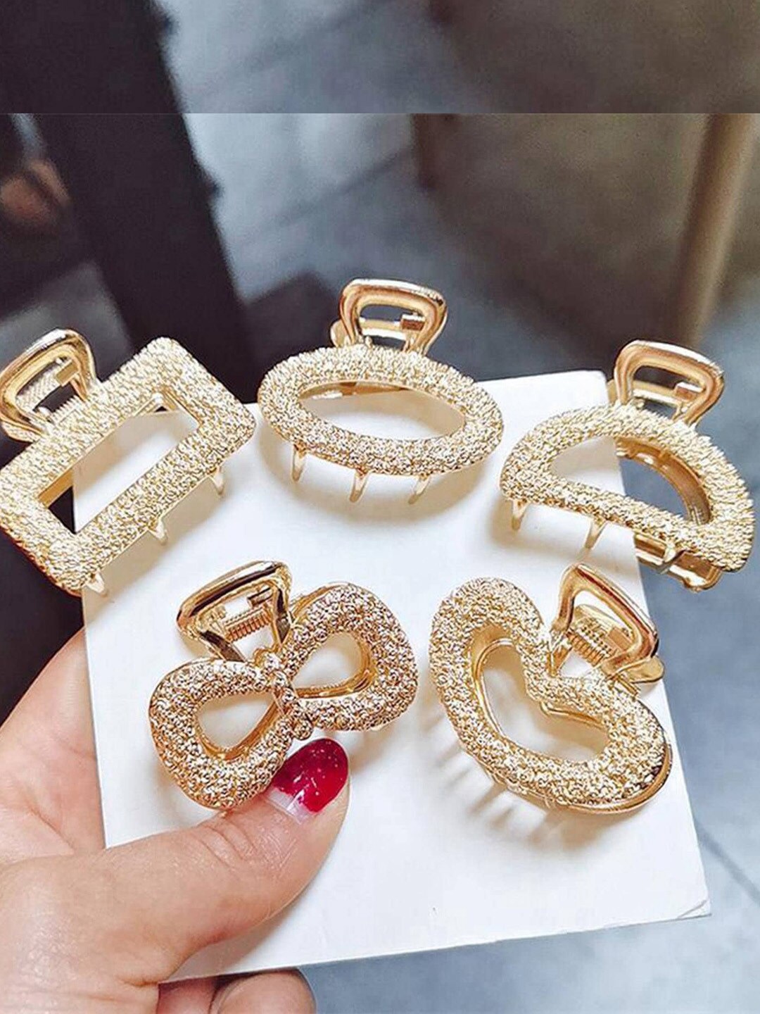 

FIMBUL Set of 5 Claw Hair Clip, Gold
