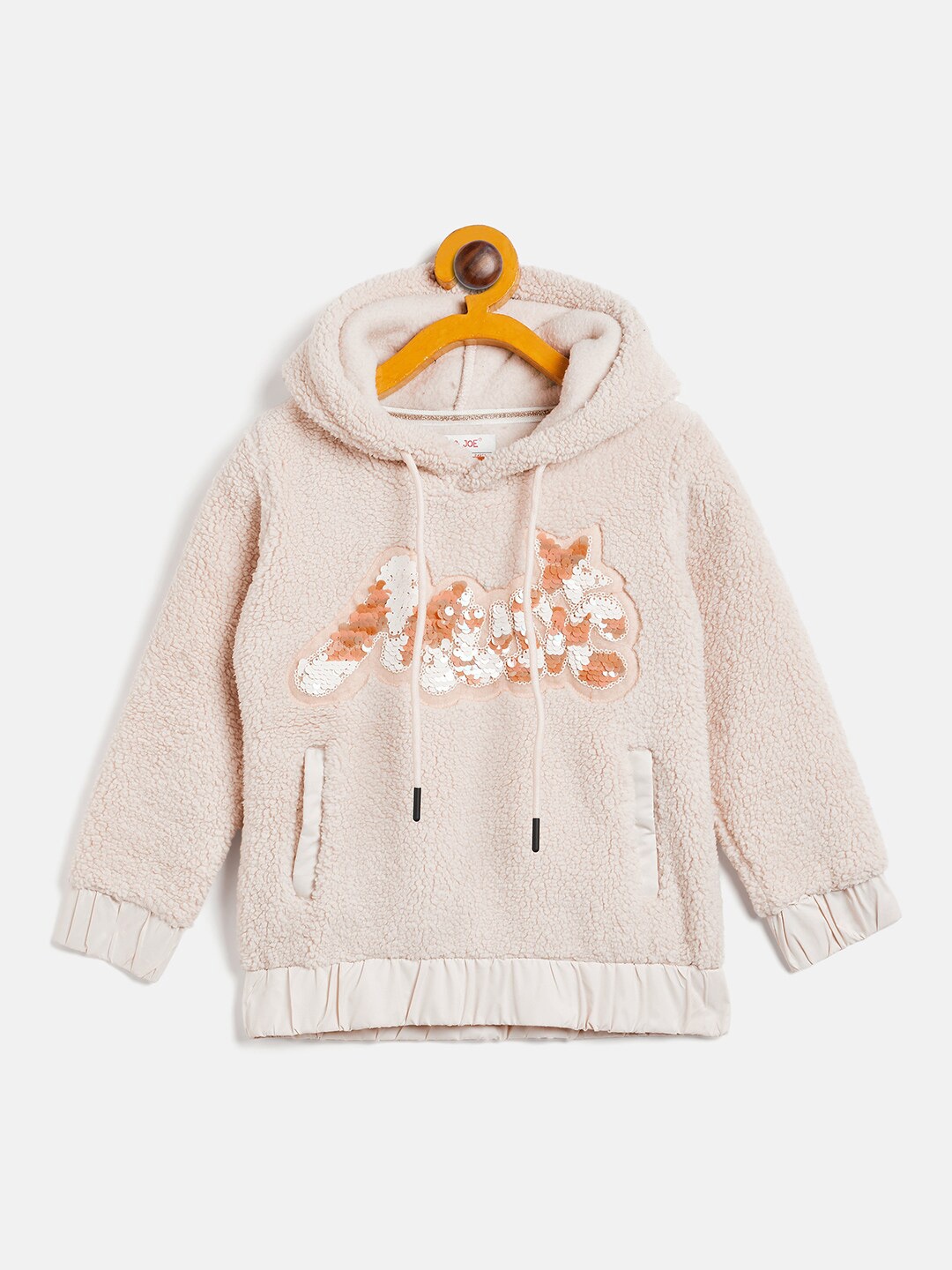

Ben & Joe Girls Embellished Detail Hooded Fleece Pullover, Off white