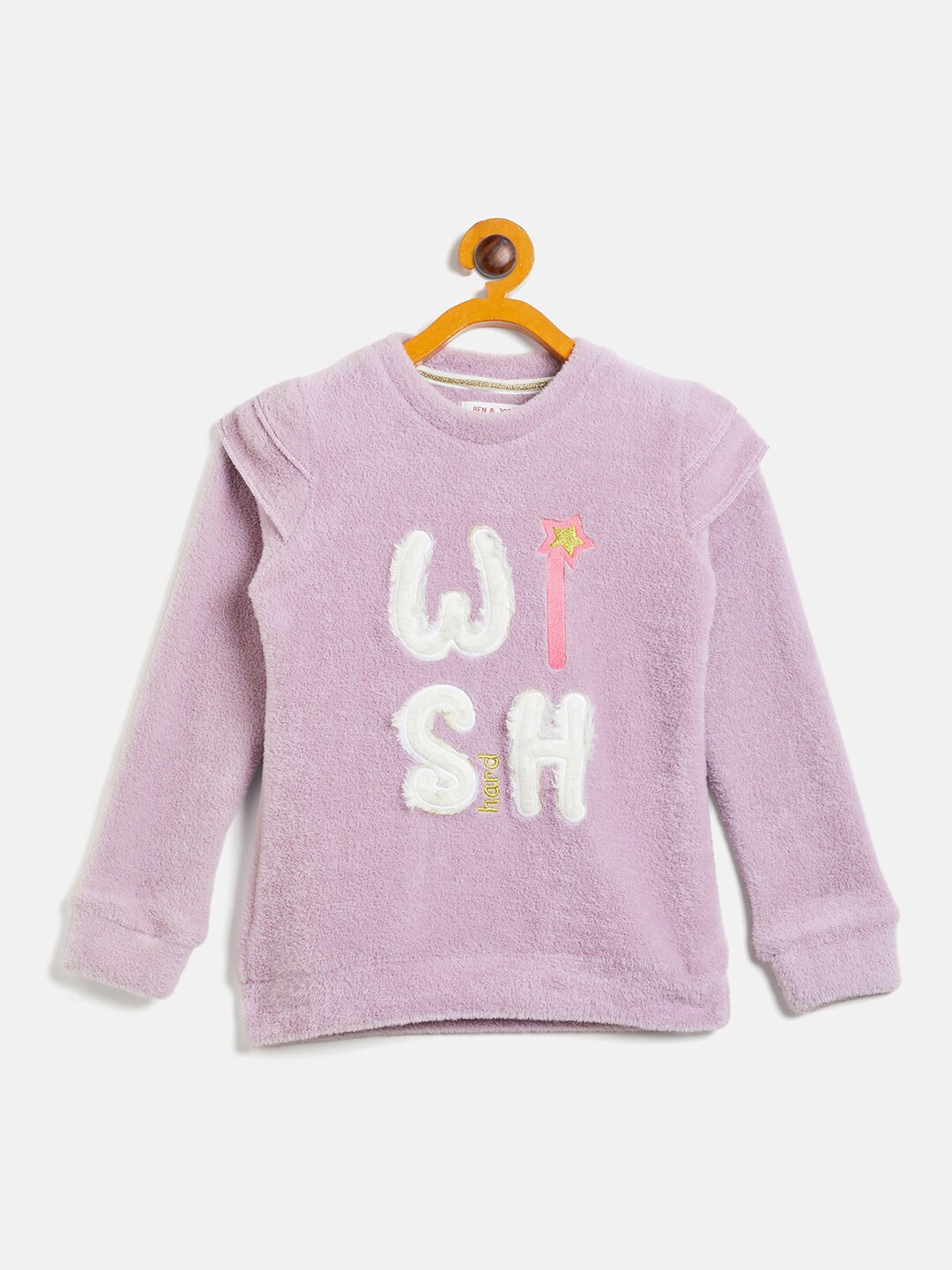 

Ben & Joe Girls Embroidered Fleece Pullover Sweatshirt, Lavender